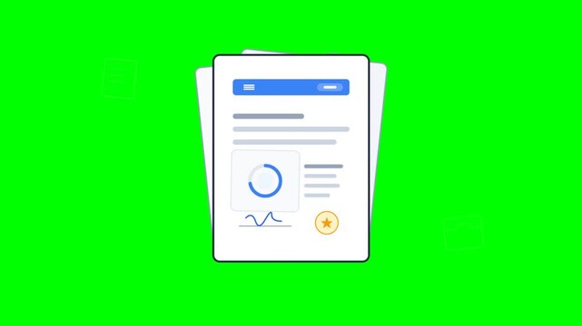 Document with charts and graphs representing data analysis and financial reports.