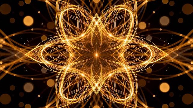 Golden abstract light pattern