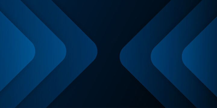Abstract dark blue geometric background with overlapping chevron layers and modern minimalist design