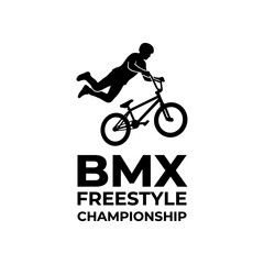 Obraz premium Dynamic Bmx Freestyle Championship Silhouette Graphic Art