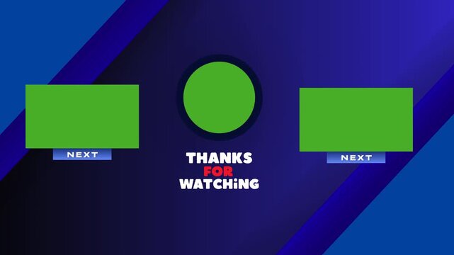 Modern Green Screen Background with Thank You Text Overlay.