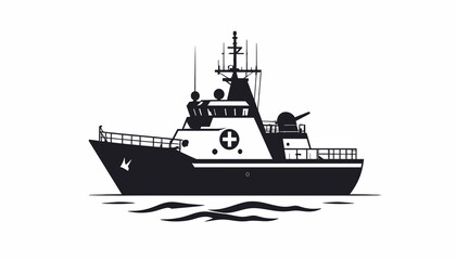 Naval Vessel Ship Boat Illustration. © ardi