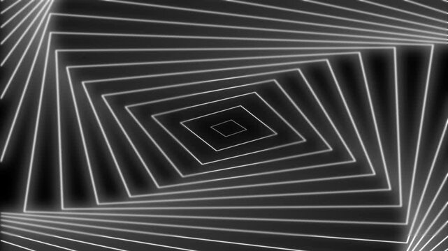 Black and white optical illusion with geometric lines