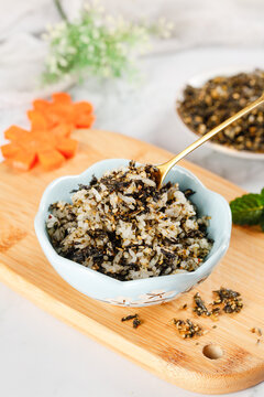 Seaweed Rice Sesame Snack Mix in Bowl - Ready to Eat