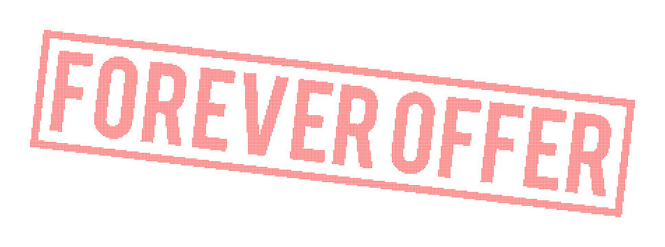 Forever Pixel Art Text on Transparent Background