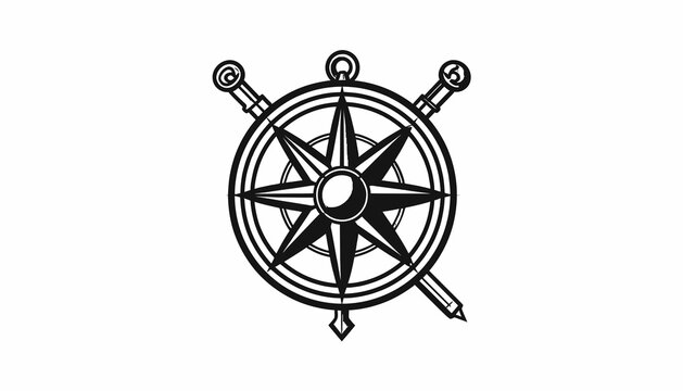 Navigation compass direction indicator symbol.