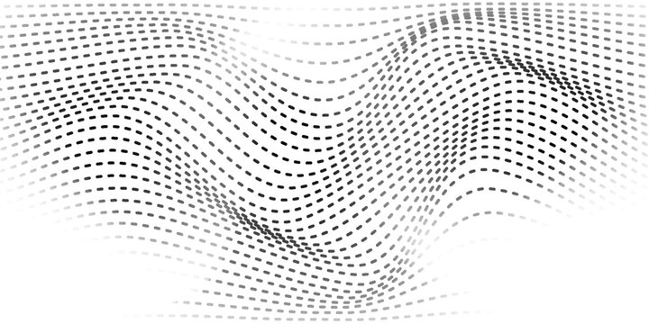 Abstract simple black lines minus wave pattern. Vector illustration. White background