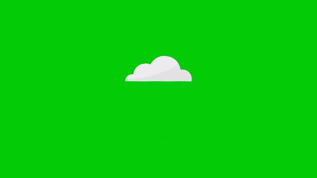 Animated drizzle rain with cloud effect suitable for weather forecasts, climate, and environmental scenes
