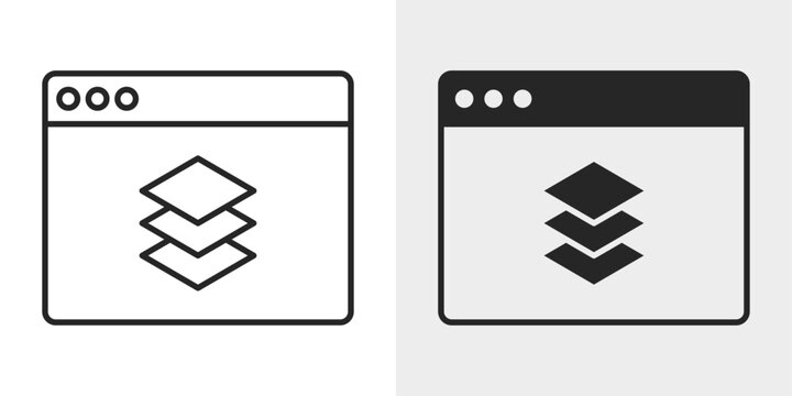 Full Stack Icon represents full stack web development and software engineering.