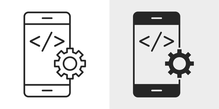 iOS Development Icon represents Apple app development and mobile programming.