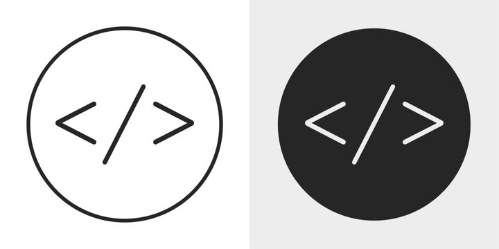 HTML Code Icon represents HTML programming and website development.