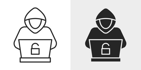 Cyber Attack Icon represents cybersecurity threats, hacking attempts, and digital protection. © Amtaldesigner