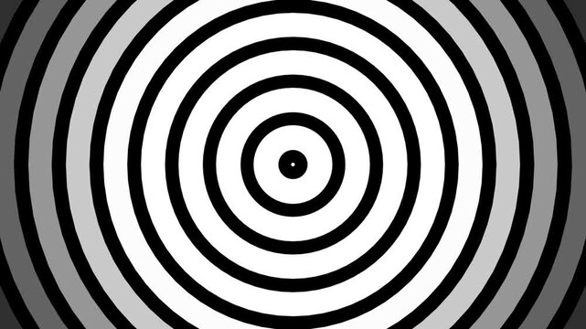 Monochrome concentric circles pattern geometric abstract background