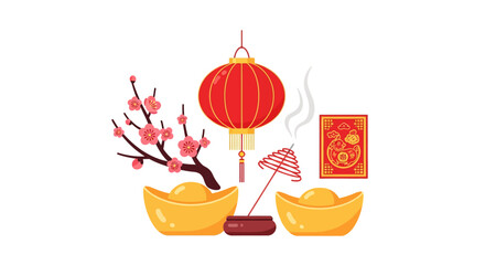 Chinese New Year Gold Coins Decoration. © Santo