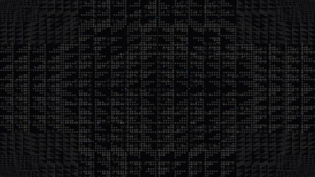 Abstract Dark Geometric Pattern Background: An intricate and mesmerizing abstract pattern composed of dark, interlocking geometric shapes creates a sense of depth and complexity.