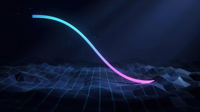 Data stream flows across a digital landscape representing the movement of information in modern computing systems.