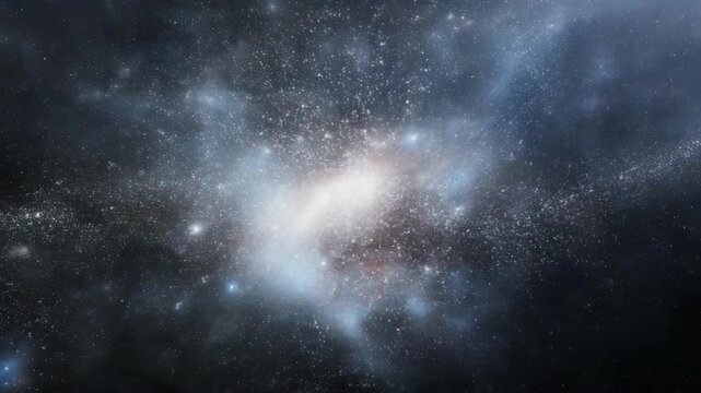 Vast star-filled galaxy with bright stars and cosmic dust clouds