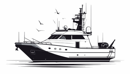 Large Boat Vessel Ship Watercraft. © ammank