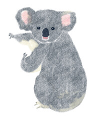 Cute Textured Watercolor Koala Illustration  © ulasayyidatunnisa