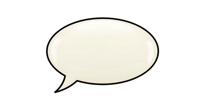 Blank speech bubble isolated on white background