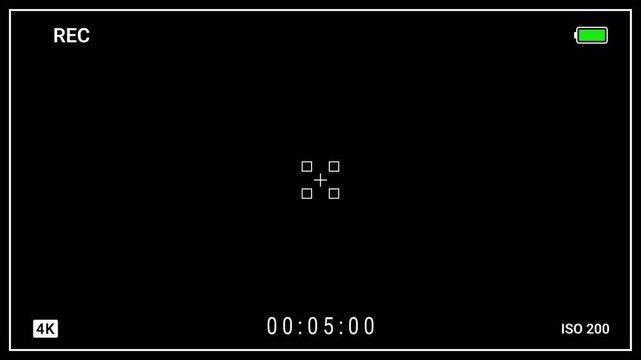 Camera Viewfinder Overlay Recording Screen Frame Interface 4K
