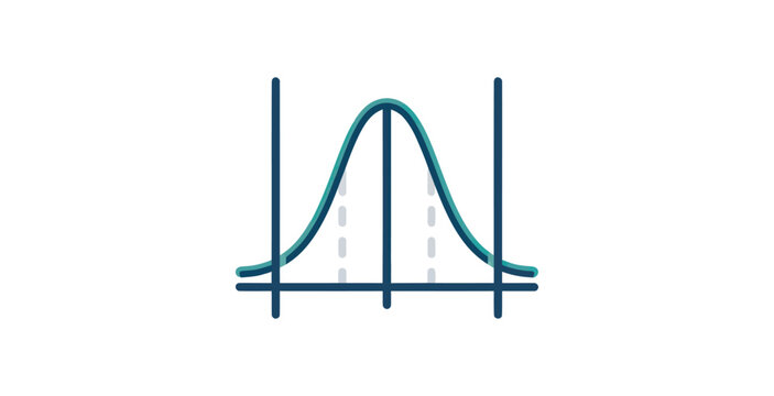 Normal Distribution Curve Vector Illustration