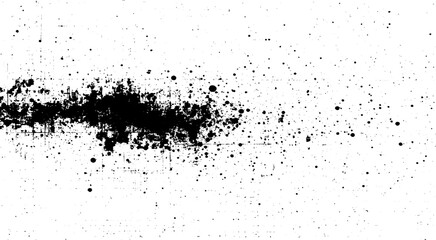 Naklejka premium Rough, scratch, splatter grunge pattern design brush strokes. Overlay texture. Faded black-white dyed paper texture. 