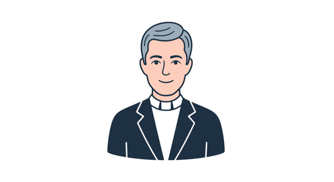 Illustration of a priest in formal clerical attire.