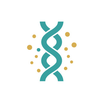 DNA helix with particles