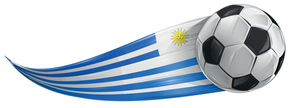Wavy and sinuous line in the national flag of Uruguay. vector illustration