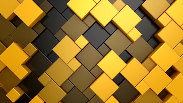 Background of Cubes. Abstract motion, loop, two color, 3d rendering, 4k resolution
