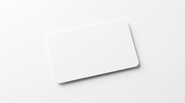 Blank White Business Card and Empty Paper Sheet Mockup on White Background with Soft Shadow Minimal Office Document Template Design Space for Message Text and Brochure Layout 3D Illustration
