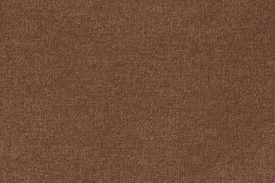 Dark brown fabric cloth texture for background, natural textile pattern.