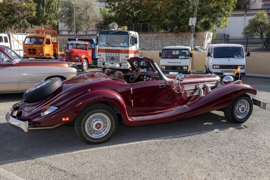 06-10-2024 Teruel, Spain, 1970 1980 Vintage Excalibur Series III Car at Classic Vehicle Show