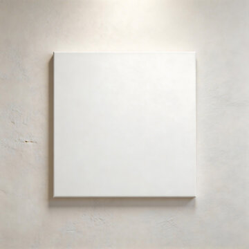 White canvas on textured wall