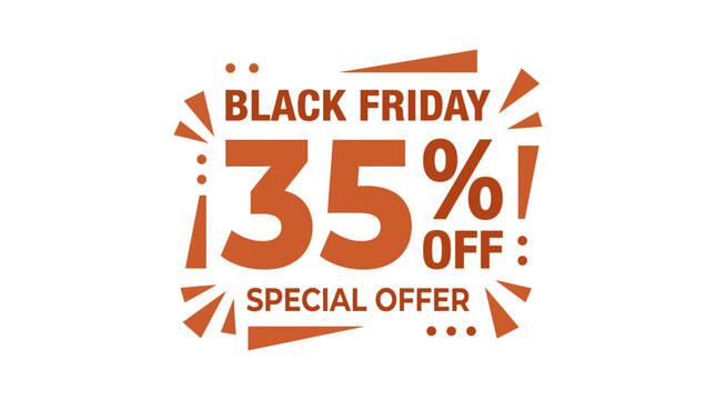 Dynamic Black Friday 35 percent off special offer banner.