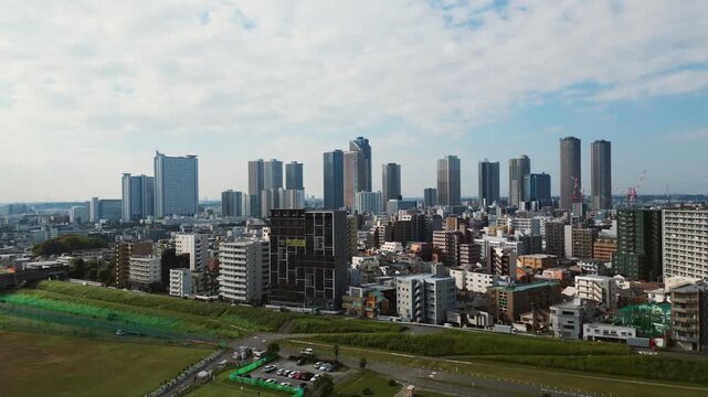 Urban greenery balances dense housing towers creating healthier city life