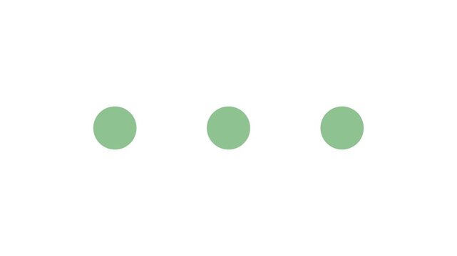 Minimalist Sage Green Three Dots Loading Bar Animation for UI UX