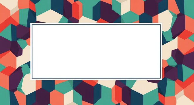 Geometric Pattern Background With Rectangle.