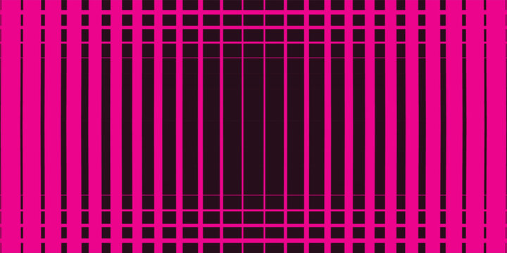 A generative halftone dot pattern design where dot size and density are automatically and flexibly controlled by repeating objects on a pink background