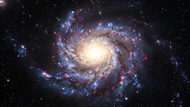 Dynamic Visual Sequence of Spiral Galaxies Showcasing Cosmic Beauty and Stellar Evolution