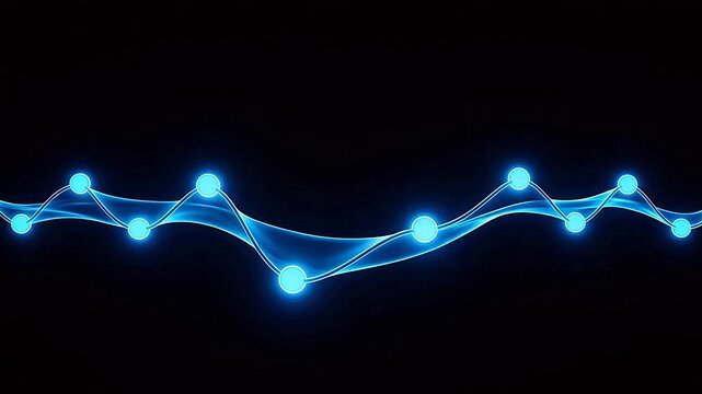 Blue glowing wave pattern