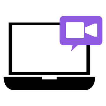 Video call on laptop