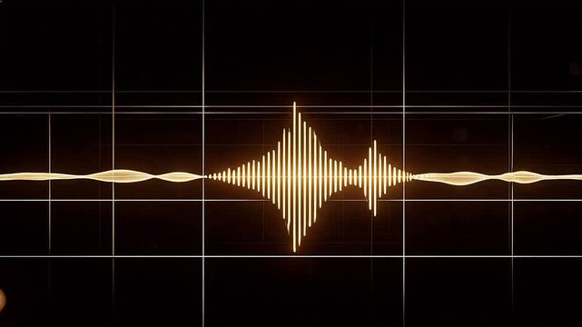 Abstract golden sound wave pattern