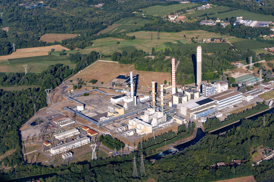 central termoelectric thermal power station in Turbigo, Italy near Milan