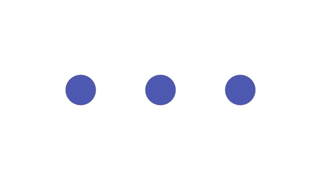 Minimalist Royal Blue Three Dots Loading Bar Animation for UI UX
