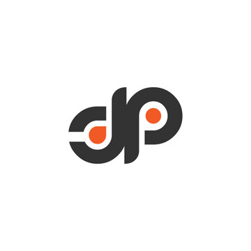 Letter DP logo concept initial company,pd dp letter logo icon template.