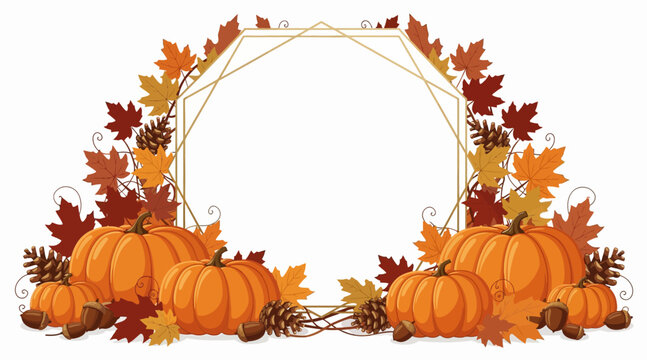 fall decoration, pumpkin frame