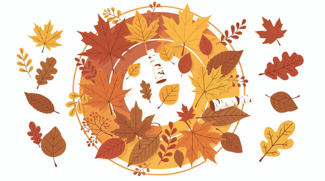 fall leaves arrangement