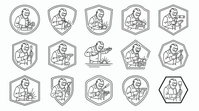 gardener logo designs, shield icons